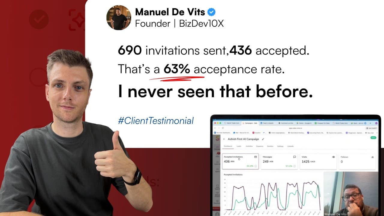 Video: How This Agency Hit 63% Acceptance Rate with AI Outreach
