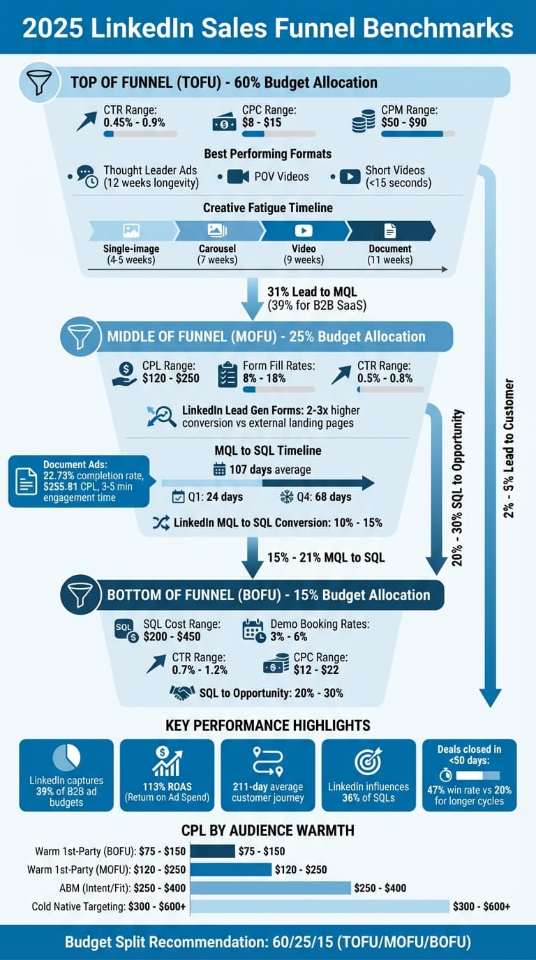 2026 Sales Funnel Benchmarks voor LinkedIn